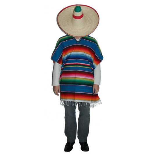 Poncho Original aus Mexiko für Erwachsene, verschiedene Farben