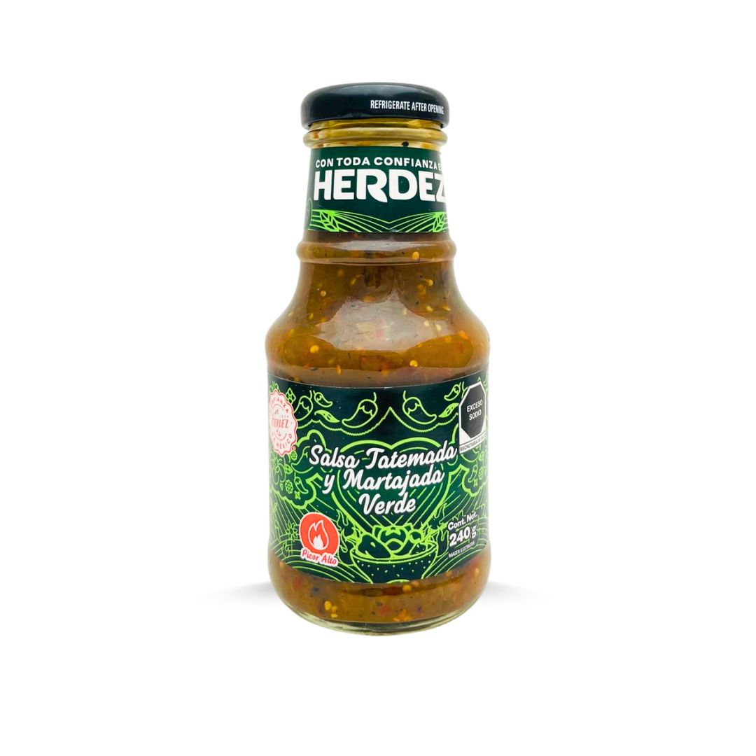 Herdez, Salsa Tatemada y Martajada Verde, 240 g