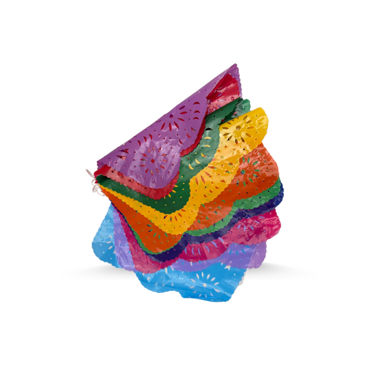 Plastico Picado -  Authentische mexikanische Girlande- Mexikanische Farben (Plastik)