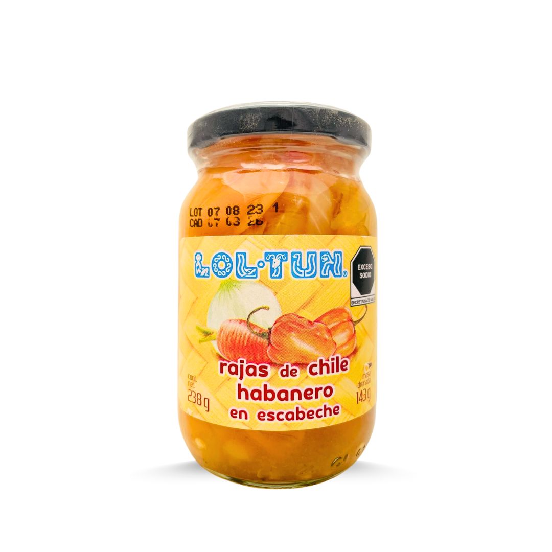 Lol-Tun, Chiles Habaneros en rodajas, 238 g