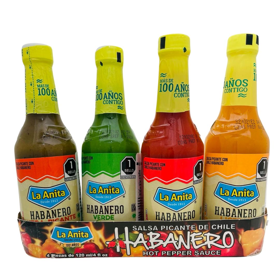 La Anita: 4er Pack - Salsa Habanero, 4x 120 ml
