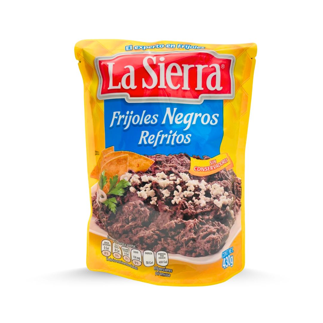 La Sierra, puré de frijol negro, bolsa de 430 g