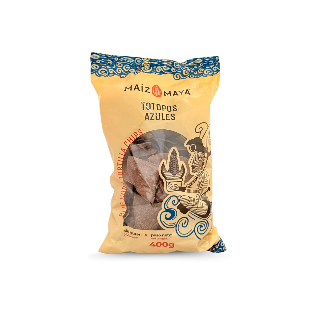 Maiz Maya - Totopos - Azul (Blauermais), 400 g