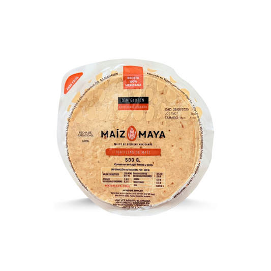 Maiz Maya, Tortillas aus weißem Maismehl, Glutenfrei, Ø 15 cm 500g