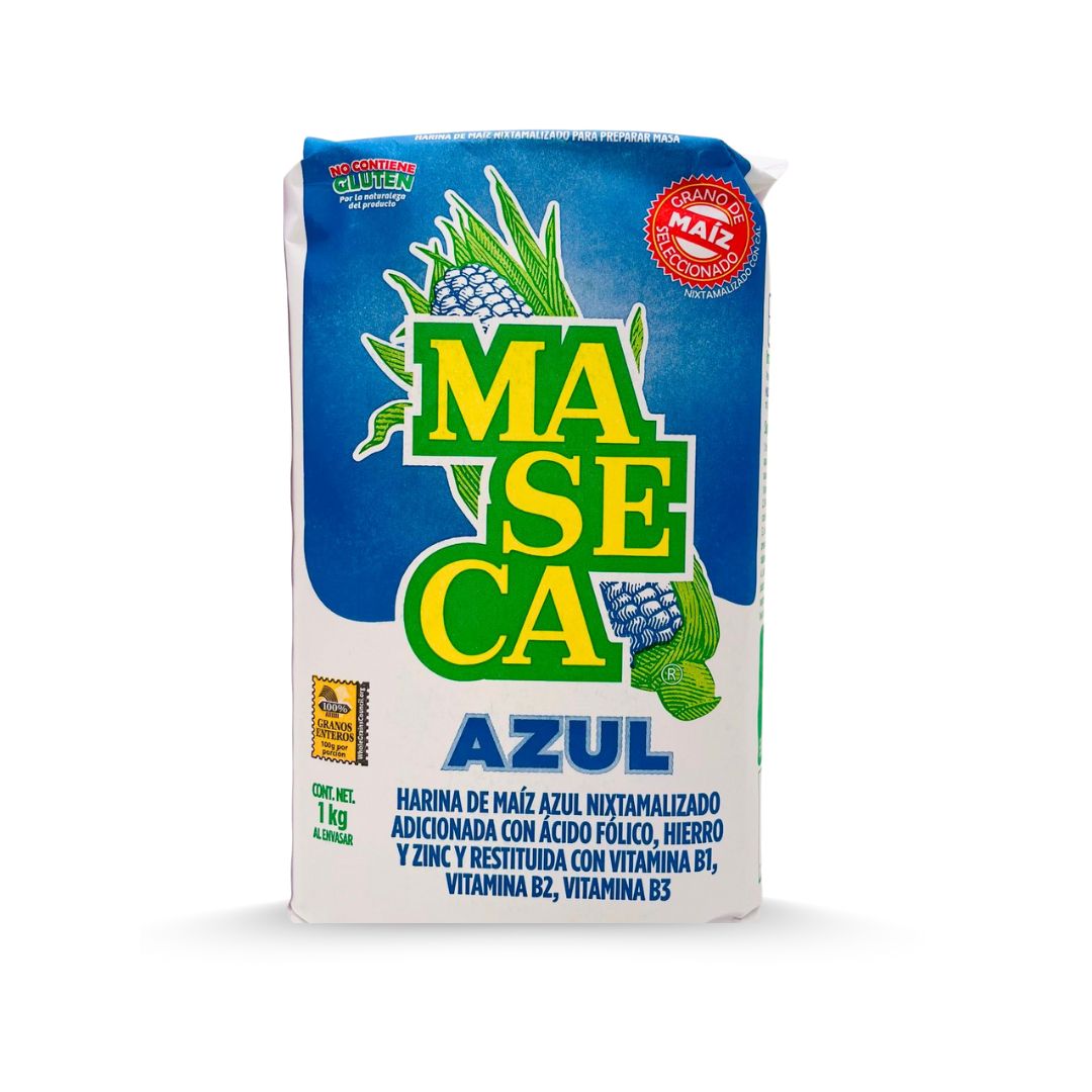 Harina de maíz AZUL, para tortillas tradicionales (nixtamalizada)