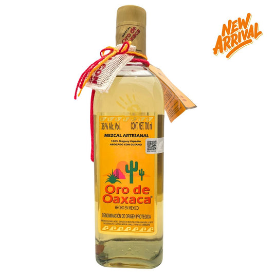 Mezcal Oro de Oaxaca mit Wurm, 38%, 700 ml