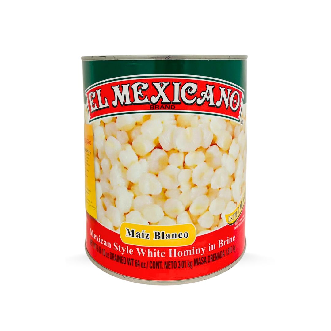 Weißer Mais für Pozole (Maiz Pozolero Blanco). Dose 3,01 kg (1,810 kg)