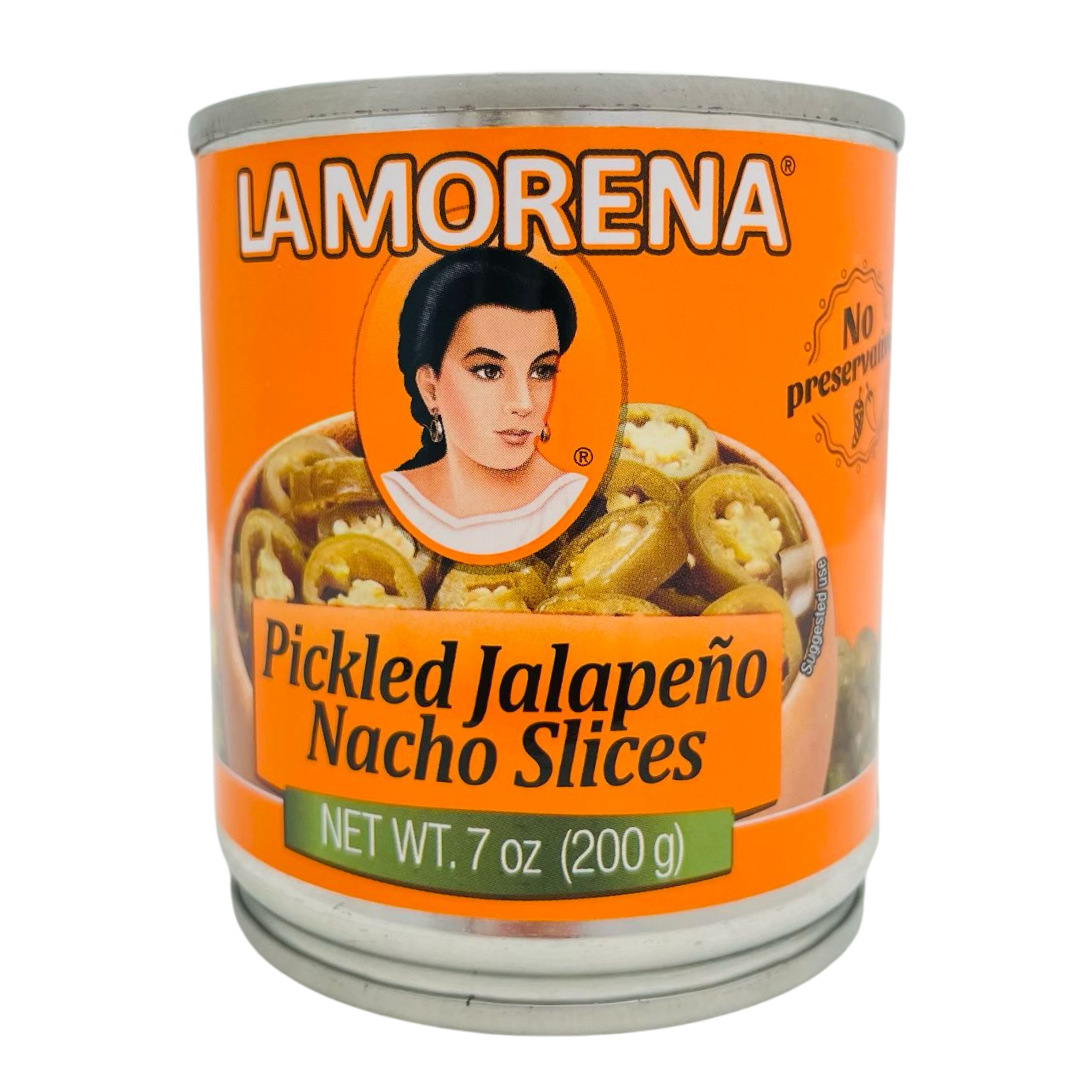 La Morena, Jalapeños verdes en rodajas para nachos, 200 g (peso escurrido: 134 g)