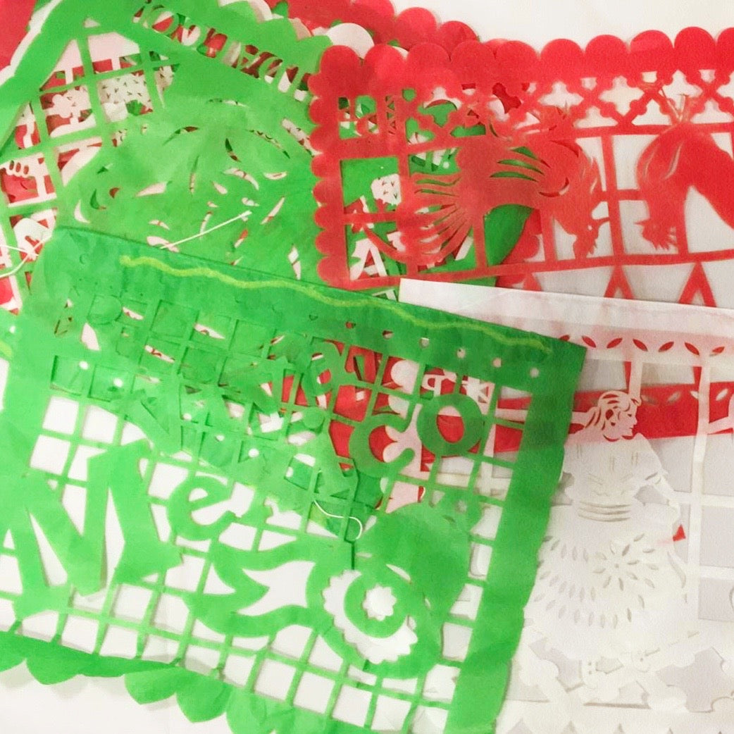 Papel Picado - Auténtica Guirnalda Mexicana - Colores Mexicanos