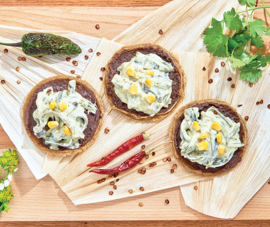 Oktober: Sopes mit Chili Poblano Streifen in Rahmsoße