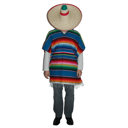 Poncho Original from Mexico for adults, various colors