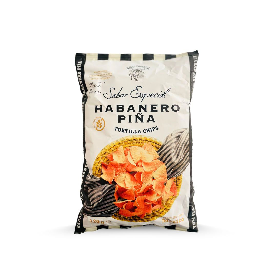 Nuevo Progreso, Tortilla Chips Habanero Piña, 120g