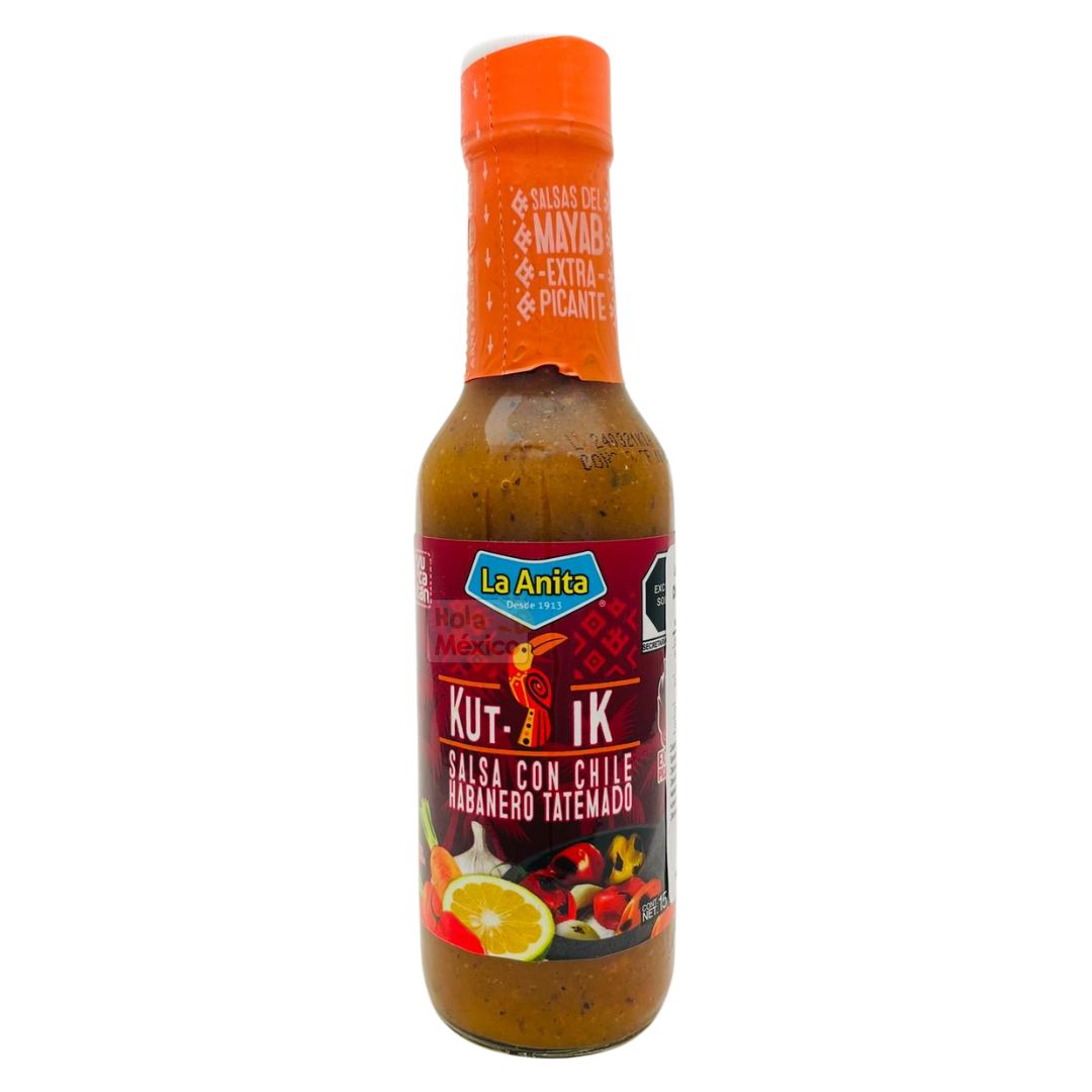 La Anita, salsa hecha de chiles habaneros tatemados rojos (Kut-Ik), 150 ml