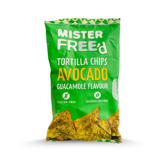 Tortilla chips with avocado guacamole flavor