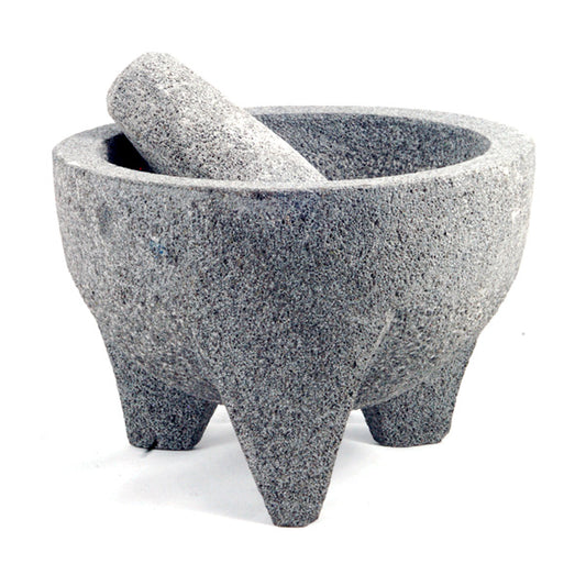 Molcajete spice mortar made of lava stone (approx. 18 cm)