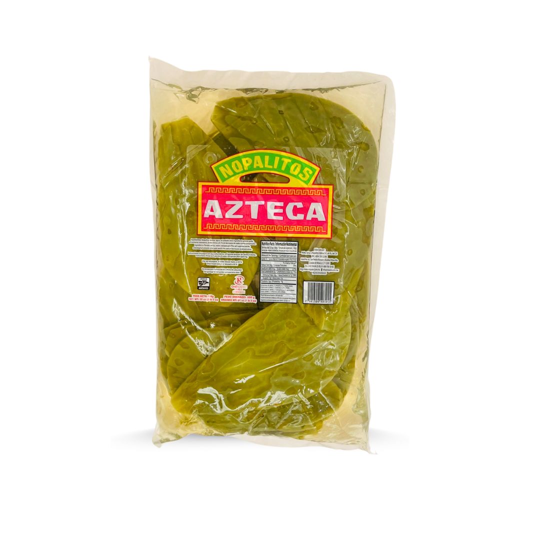 Azteca, Ganze Kaktus-Blätter (Nopales),  Beutel 1 kg (600 g)