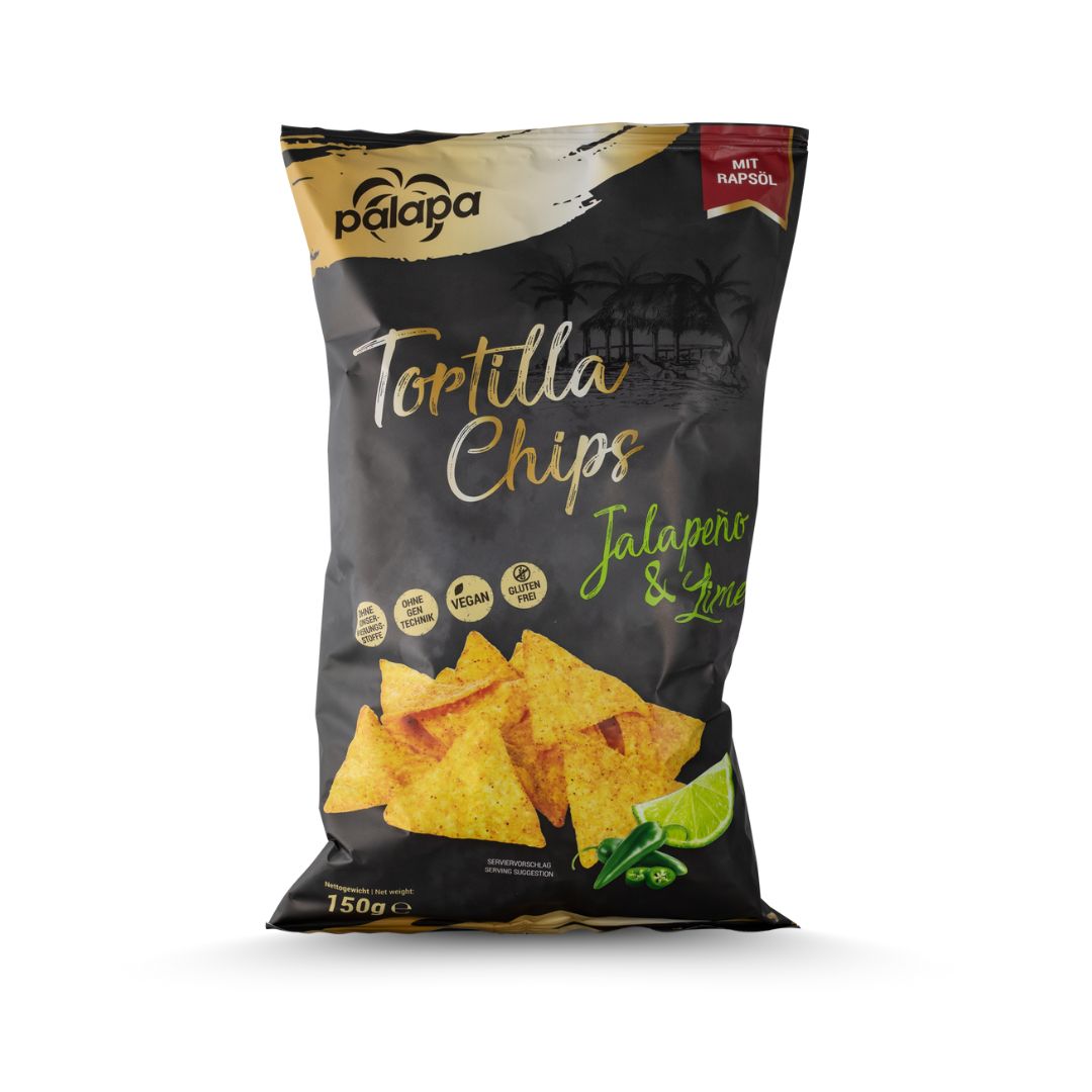 Chips de Tortilla: Jalapeño y Lima, 150 g