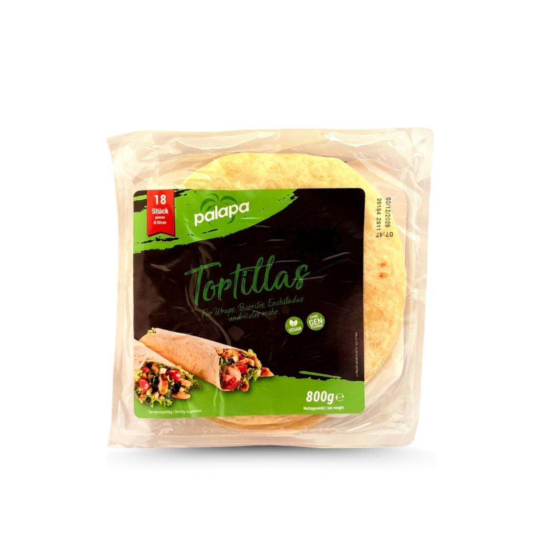 Tortillas made of wheat flour, 18 pieces, Ø 20 cm
