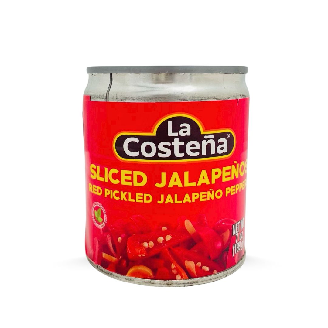 La Costeña, Chiles jalapeños rojos en rodajas, 199 g (140g)