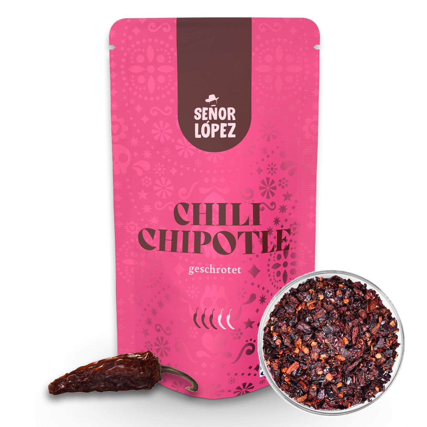 Señor Lopez, Chile Chipotle, geschrotet, 30g