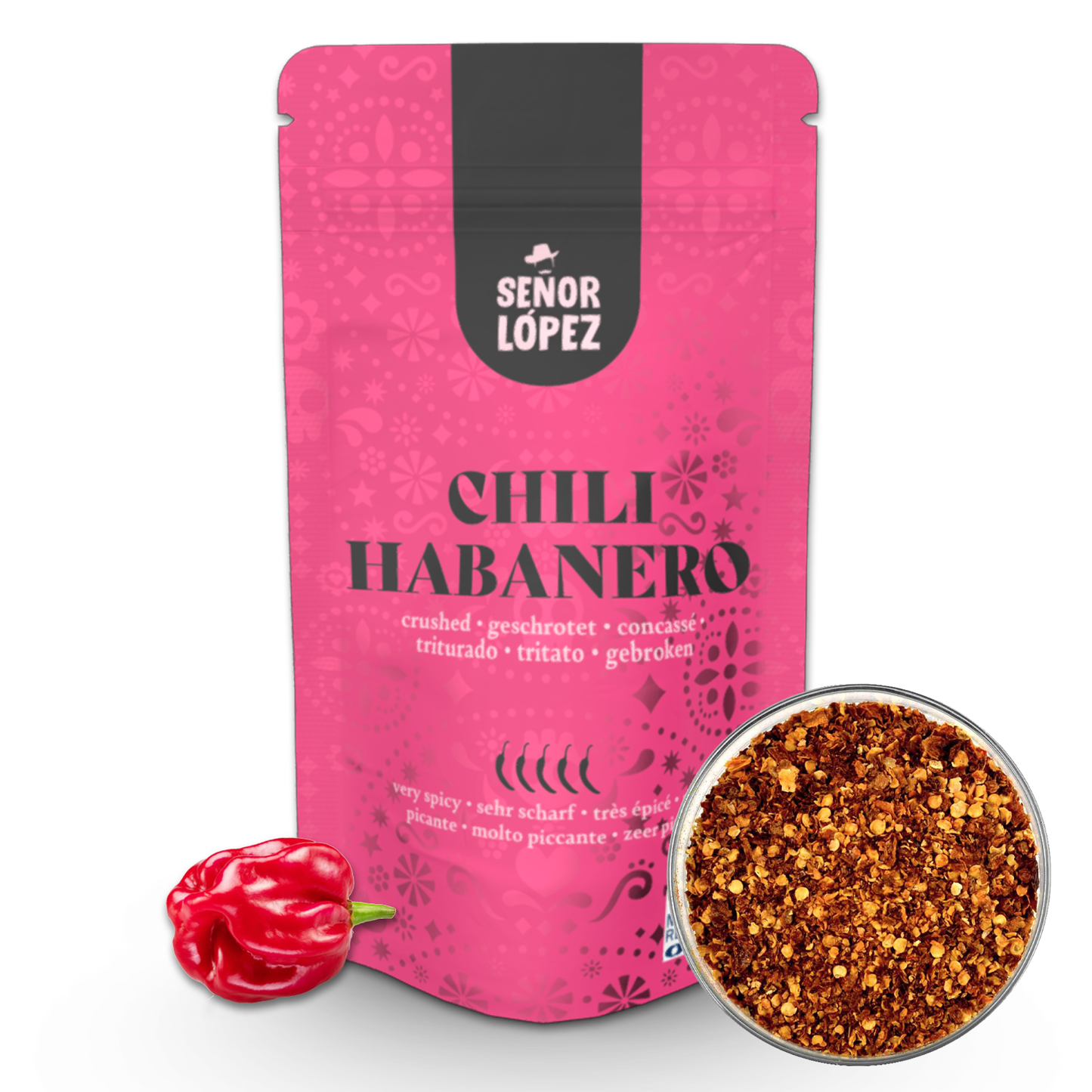 Señor Lopez, Chile Habanero, geschrotet, 25g