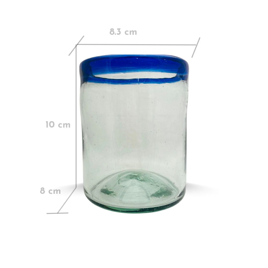 Vaso de Vidrio Soplado azul