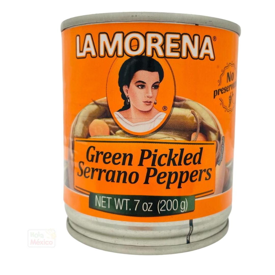 La Morena, Chiles serranos (enteros), lata 200 g (134g)