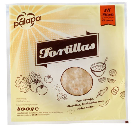 Tortillas made of wheat flour, 18 pieces, Ø 20 cm